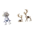 thumbnail image 6 of 3 Pieces Astronaut Statue Elk Deer Figurine Resin Material Decorative Set for Bookshelf Office Home Living Room Decor, 6 of 8
