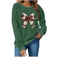 thumbnail image 2 of Wowcloth Women's Fashion Christmas Print Long Sleeve Round Neck Loose Sweatshirt - Non-Hooded Relaxed Fit for Holiday & Casual Wear, 2 of 4