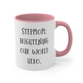 thumbnail image 4 of Stepmom Gifts Two-Tone 11oz Mug "Stepmom: brightening our world hero.", 4 of 4