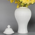 thumbnail image 1 of Classical Ceramic Ginger Jar Display with Lid Flower Vase for Living Room, 1 of 8