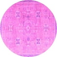 thumbnail image 1 of Ahgly Company Indoor Round Oriental Pink Traditional Area Rugs, 6' Round, 1 of 4
