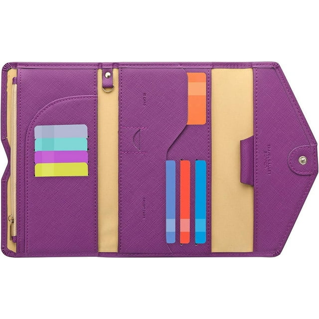 LAICAIW Mulit-Purpose RFID Blocking Travel Passport Wallet (Ver.4) Tri-fold Document Organizer Holder