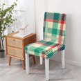 thumbnail image 4 of Vintage Checkered Dining Chair Covers Set of 4, Washable Stretch Chair Slipcovers, Rustic Plaid Removable Seat Protector, Geometric Kitchen Dining Room Cover, 4 of 7