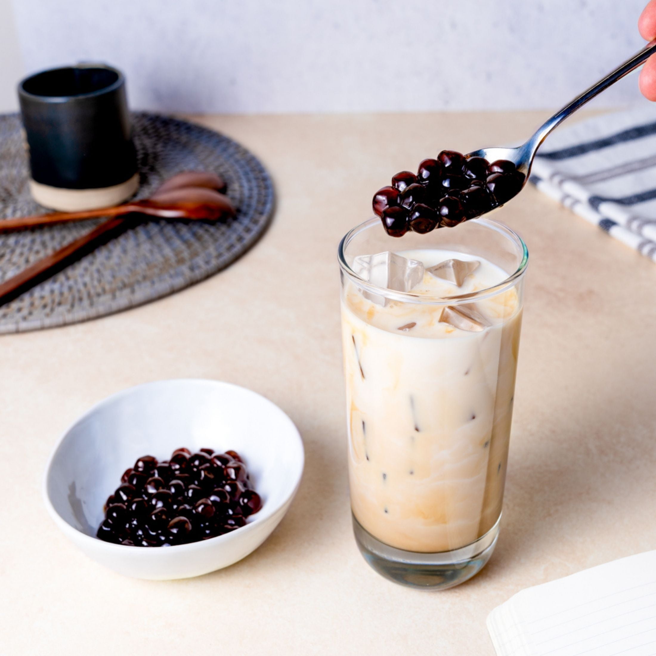 J Way Instant Boba, Cinnamon Apple Pie Tea, 3 Drink Kit