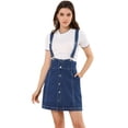 thumbnail image 1 of Vestido de Tirantes de mezclilla Allegra K Azul M, 1 of 6