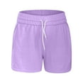 thumbnail image 4 of Women's Summer Shorts Drawstring Comfy Elastic High Waist Running Baggy Dressy Casual Womens Jorts with Pockets XS-3XL, 4 of 5