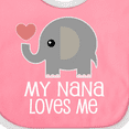thumbnail image 4 of Inktastic Nana Loves Me for Grandkids Boys or Girls Baby Bib, 4 of 4
