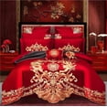 thumbnail image 2 of Luxury 100% Cotton Traditional Chinese Wedding Bedding Set, 2 of 2