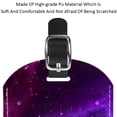 thumbnail image 4 of Square 2Pack PU Leather Starry Nebula Outer Space Cruise Luggage Tag with Privacy Cover and Name ID Tag for Travel Handbags Backpacks Luggage Tags, 4 of 6