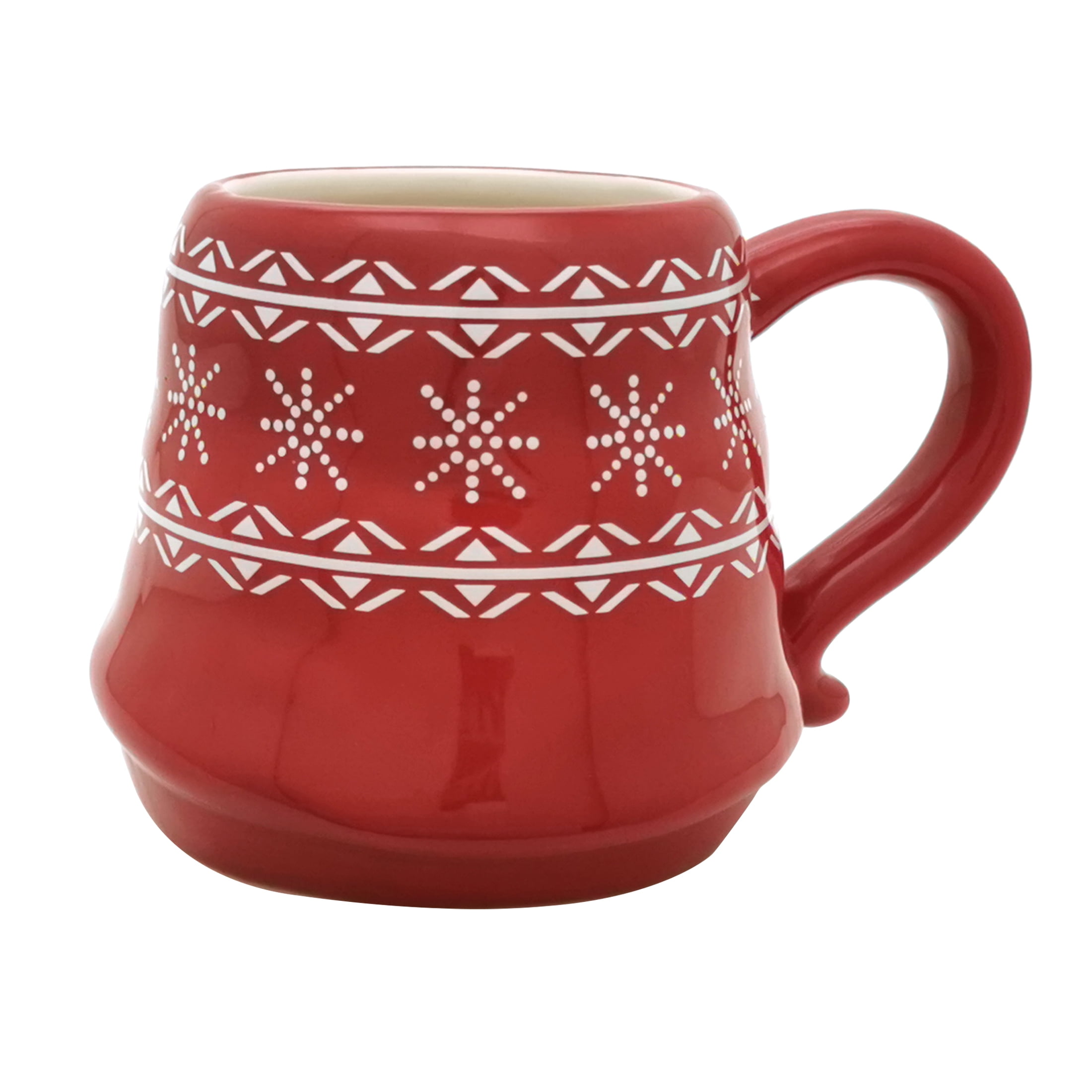 SULLIVANS 12 oz. Christmas Holiday Stoneware Mug - Set of 4; Red PN3961 -  The Home Depot