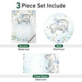 thumbnail image 2 of Gresahom Baby Crib Bedding Set - Blue Elephant Nursery Bed 3 Pcs Set - Chic Soft Blanket with Double Layer Dotted Backing, Fitted Sheet, Room Rug for Newborns Boys Girls Shower Gift(60"x80"), 2 of 7