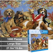 BALLOONGALLERYGIFTS 1000 Piece Cute Pets Puzzle Family Fun Educational Intellectual 27x20
