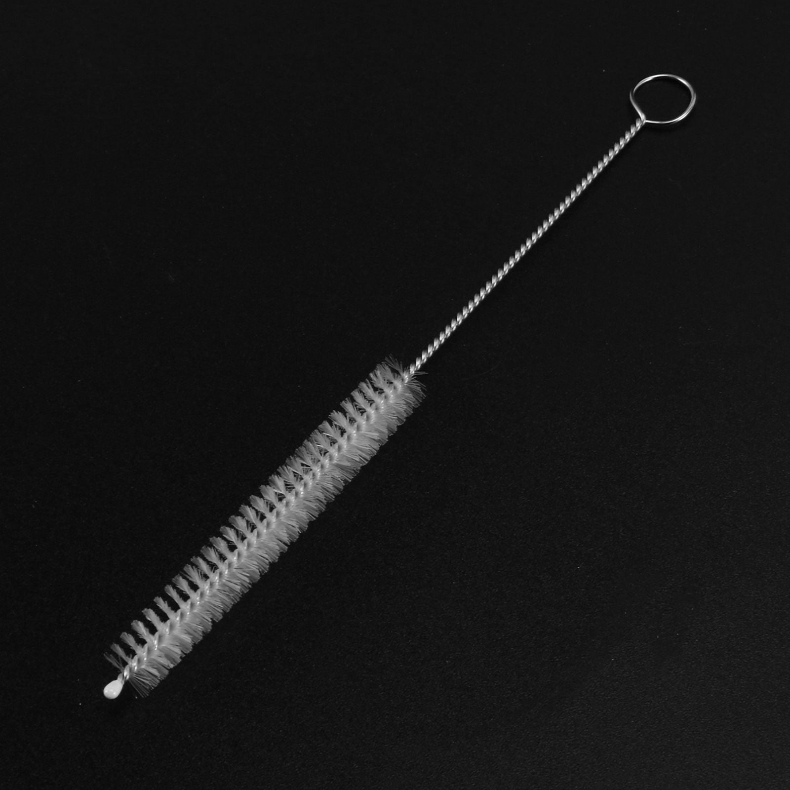 200 Pcs 10mm Dia Chemistry Test Tube Bottle Nylon Washing Brush Tool White
