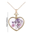 thumbnail image 2 of KDSJSXW Gold Accessories for Women Heart Glass Dried Flower Necklace Natural Lace Flower Pendant Necklace Gold Necklaces for Women Gold Layered Silver Necklaces for Women (Yellow1,One Size), 2 of 5