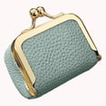 thumbnail image 4 of Almacenamiento Bolso Monedas Portátiles Cuero Genuino Lock Pequeño Mini Lindo Broche Billetera Compras Cita, 4 of 6