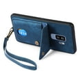 thumbnail image 7 of Wallet Case for Samsung S9 Plus,Retro Premium Leather Credit Card Holder RFID Blocking Case with Wrist Strap Stand Magnetic Clasp Flip Anti-Scratch Cover for Samsung Galaxy S9 Plus,blue, 7 of 7
