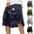 thumbnail image 6 of Tumotour Cargo Shorts For Men Outdoor Casual Multi Shorts Elastic Waist Drawstring Lightweight Summer Beach Shorts With Pockets Five Quarter Pants, 6 of 6