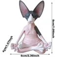 thumbnail image 2 of SM Rustic Pink Cat Yoga Pose Resin Statuette, 2 of 5
