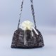 thumbnail image 1 of Zhuge Bolso de hombro tejido para mujer, bolso de mano tejido, bolso de mano tejido elegante para playa de verano, bolsos de hombro de 9,8 x 0,7 x 6,5 pulgadas (gris oscuro), 1 of 4