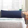 thumbnail image 2 of PiccoCasa Washed Microfiber Body Pillowcases Soft Envelope Navy Blue 20"x48", 2 of 7