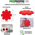 thumbnail image 3 of Esponja de silicona para lavavajillas de 3 piezas: esponja milagrosa para cocina de inducción, esponja lavable multiusos 3 en 1, roja Sailing Electrónica, 3 of 5