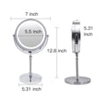 thumbnail image 4 of 10X Magnifying Makeup Mirror With Light LED Cosmetic Mirrors Round Shape Desktop Vanity Mirror Double Sided Backlit Mirrors ,Widely Use, 4 of 6