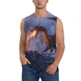 thumbnail image 2 of Picia Winter Fire Dragon mens Cotton Tank Undershirts , Moisture-wicking Ribbed Tanks, Lightweight Cotton Tank Undershirts-3X-Large, 2 of 8