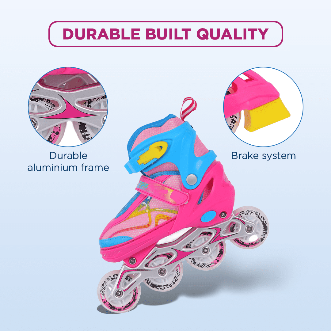 Endless EL-1027MBP Inline Adjustable Skates - Youth Size 6-12