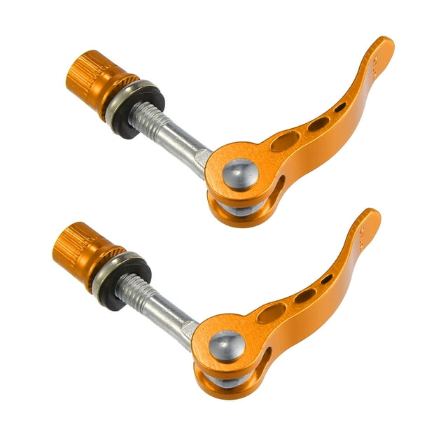 2uds 6mm Aluminio Aleación Bicicleta Sillín Tija Rápida Liberación Pasador Perno Amarillo 8 mm