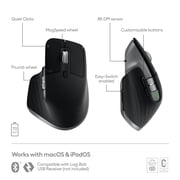 Logitech MX Master 3S for Mac Performance Wireless Mouse, Space Gray, Space Gray