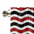 thumbnail image 5 of Hokiten Rod Pocket Curtain Valance, Red Black White Farmhouse Window Valance for Living Room, Bedroom, Kitchen Abstract Geometric Ocean Wave Stripe 42"W x 12"L, 5 of 8