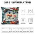 thumbnail image 5 of Orinice Snowman Graphic Decorative Cotton Linen Throw Pillow Cover for Home Couch Living Room, Christmas Winter Pillow Case, 1PC 12x12in, 5 of 5
