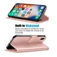 thumbnail image 2 of Njjex iPhone XR / XS / XS Max / X / 10 Wallet Phone Cases, Njjex [Wrist Strap] Flip Folio [Kickstand ] PU leather Wallet Case with 3 ID&Credit Card Pockets -Rose Gold, 2 of 5