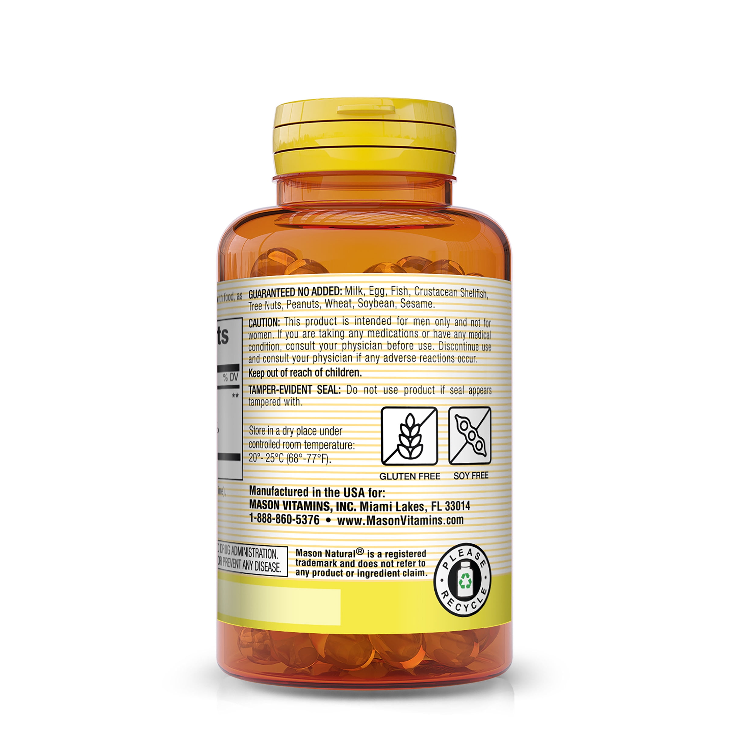 (3 pack) Mason Natural, Saw Palmetto: Prostate Health, DHT Blocker, Relieves Urinary Issues*, 60 Softgels