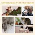 thumbnail image 3 of Brown Multi-Level Cat Tree with Condo & Scratching Post - 94.5" to 102.4" Tall Activity Center for Living Room & Playtime, 3 of 7
