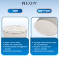 thumbnail image 5 of Plexon Large Metal Trash Can with Lid 20 Gallon, Decorative Outdoor Trash Can, Heavy Duty Galvanized Metal Bucket with Lid for Kitchen Garage Farmhouse, Beige, 5 of 10