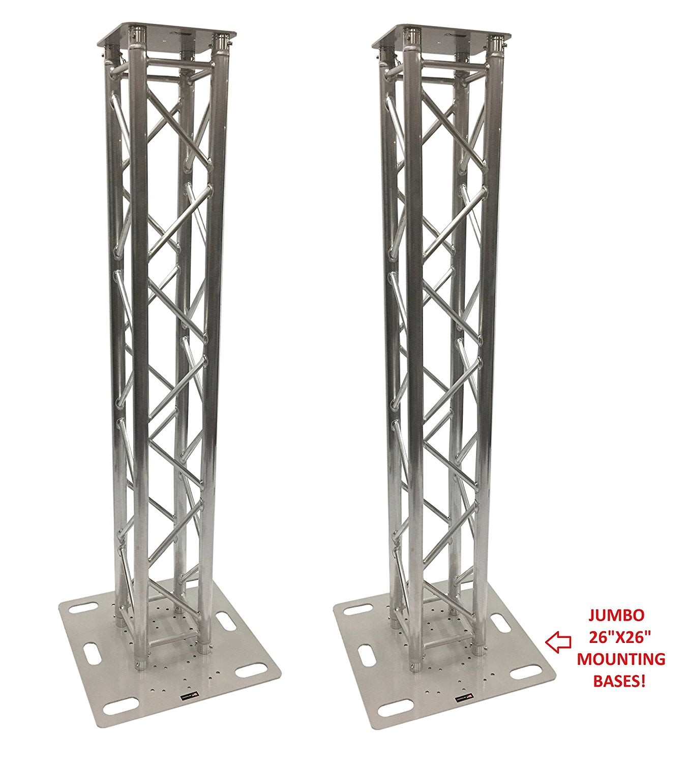 2 Dj Lighting Aluminum Truss Light Weight Dual 6 56 Ft Totem System Moving Head Includes 26 X26 Bases Instead Of 24 X24 Like Others Walmart Com
