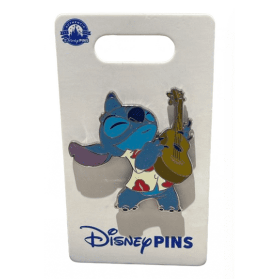 Disney Parks Stitch Playin g Guitar Opening Edition Pin New with Card