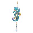 thumbnail image 1 of Adornos de pintura de doble cara Crystal Suncatcher para decoración de ventanas (caballo de mar), 1 of 9