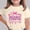 Beige, variant on ITSAME Girls T-Shirt, Round Neck Mother's Day Print Short Sleeve Festival Casual Comfortable Tops for Kids Yellow Size 12-13T