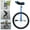 Blue-A, variant on 24" Unicycle, Leakproof Tire Outdoor Unicycle with Adjustable Seat Height, Curved PU Seat, Anti-Slip Designs Beginner Outdoor Indoor Sports Entertainment Fun