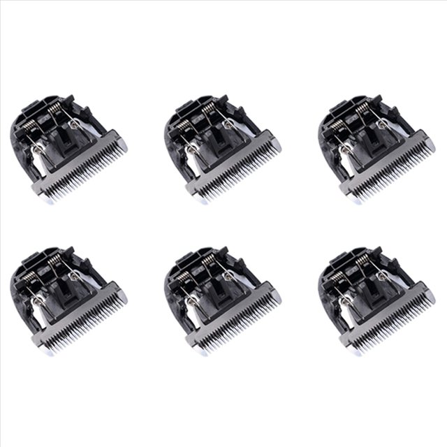 6X Black Ceramic Titanium Knife Pet Dog Hair Trimmer Blade Clipper Head for P2 P3 P6 P9 S1 ZP-295 ZP-293 4,6 x Clipper Head,black