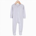 thumbnail image 2 of CAUYDY Preemie Girls Pjs Fall Winter Newborn Clothing for Boys Baby Long Sleeved Loungewear Unisex Infant Bodysuit 6 9 12 18 Months Sizes 6-12 Months,Light Gray, 2 of 9