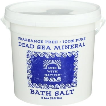 One With Nature Bath Salt, Dead Sea Bath Salts, Fragrance Free  - 1 Each - 5 Lb