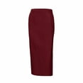 thumbnail image 5 of JBXKXYW High Waisted Skirts for Women Womens Satin Silk High Waist Slit Midi Skirt Elastic Waistband Midi Skirts Elegant and Handsome Half Skirt for Women Summer Skirts Faldas De Mujer (Red,XL), 5 of 6
