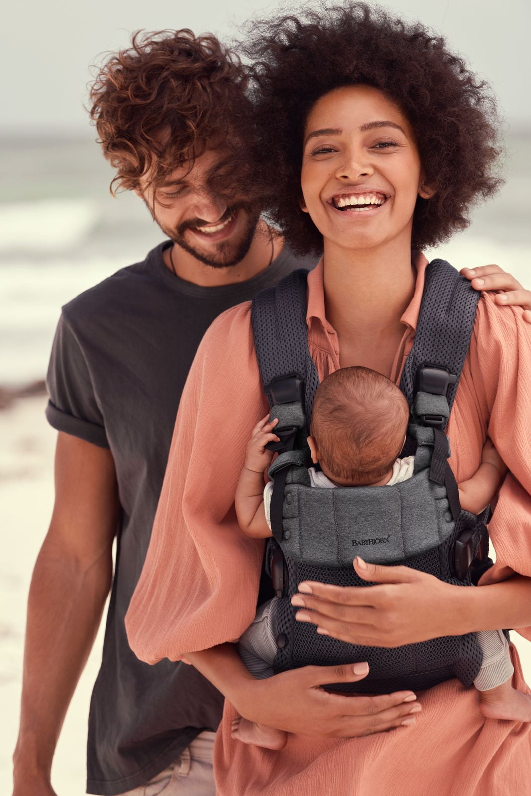 BabyBjorn Baby Carrier Harmony, 3D Mesh, Ergonomic, 3-Position, Anthracite, One Size
