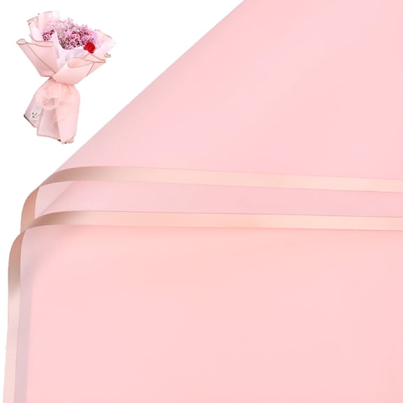 LAMIRO Rose Gold Edge Floral Wrapping Paper,20 Sheets