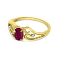 thumbnail image 3 of 10k Yellow Gold Oval Ruby And Diamond Ring, 3 of 6