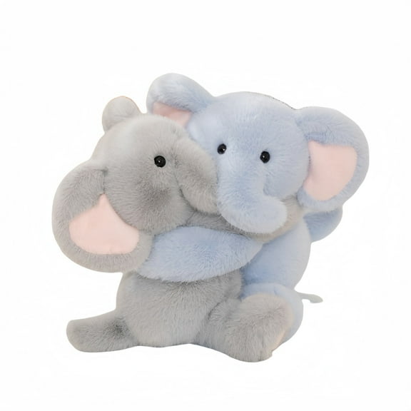 Cuddly Plush Elephant Stuffed Animal-Magnetic Hug Soft Large Eared Easter Toy Doll for Birthday Gift