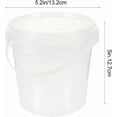 thumbnail image 4 of 10Pcs Clear Bucket with Lid, 1L Food Sealed Storage Buckets Ice Buckets Storage Containers Ice Cream Frezzer Bucket Sundries Storage Box Round Buckets with Handle (1L), 4 of 5